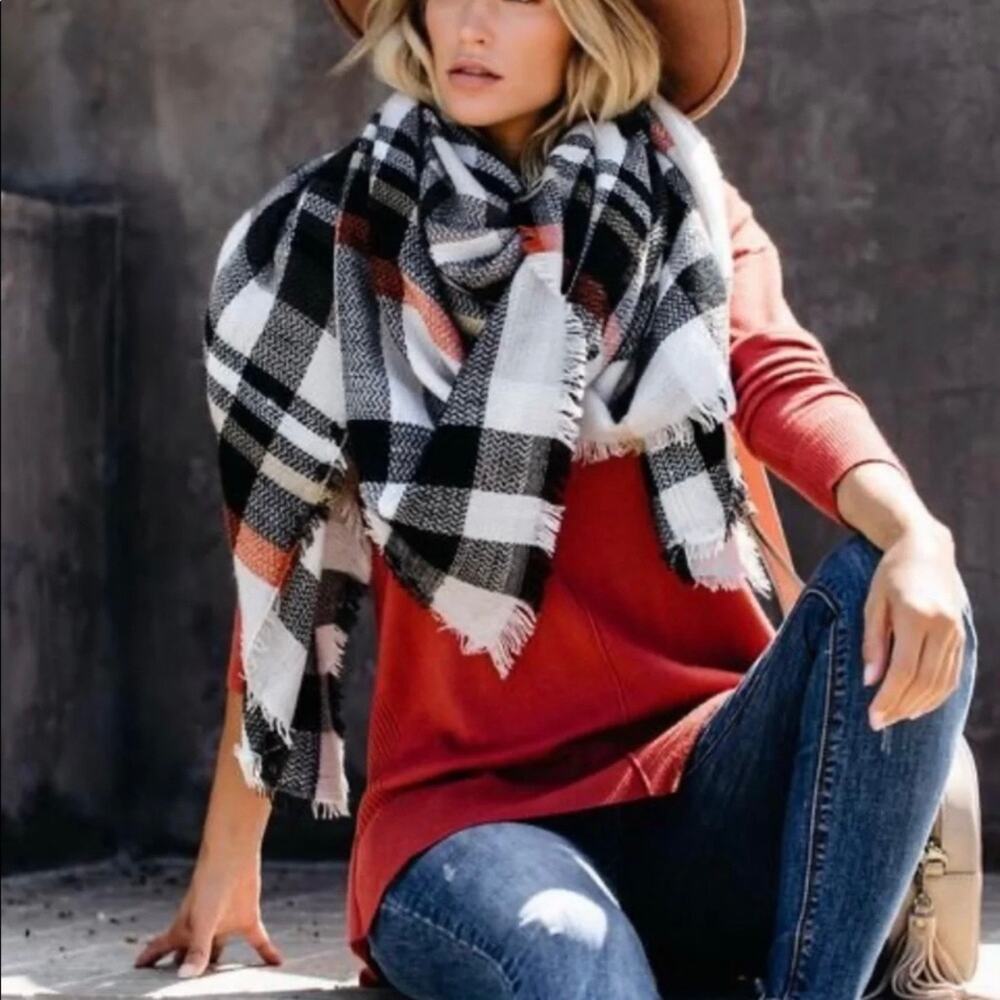 VICI October Festival Plaid Blanket Scarf
